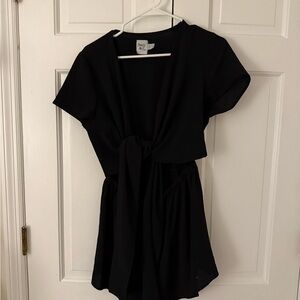 Princess Polly Black Tie Front Romper